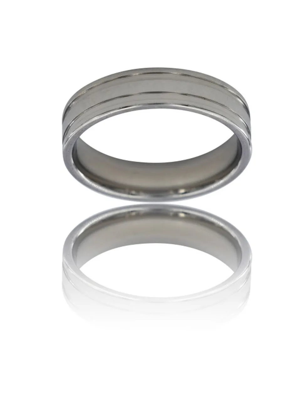 Bague Anneau Fashion Homme Acier Argenté