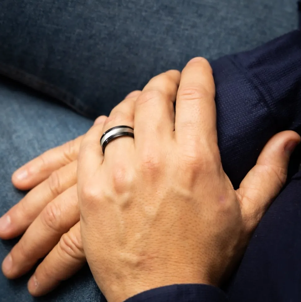 Bague Anneau Fashion Homme Acier