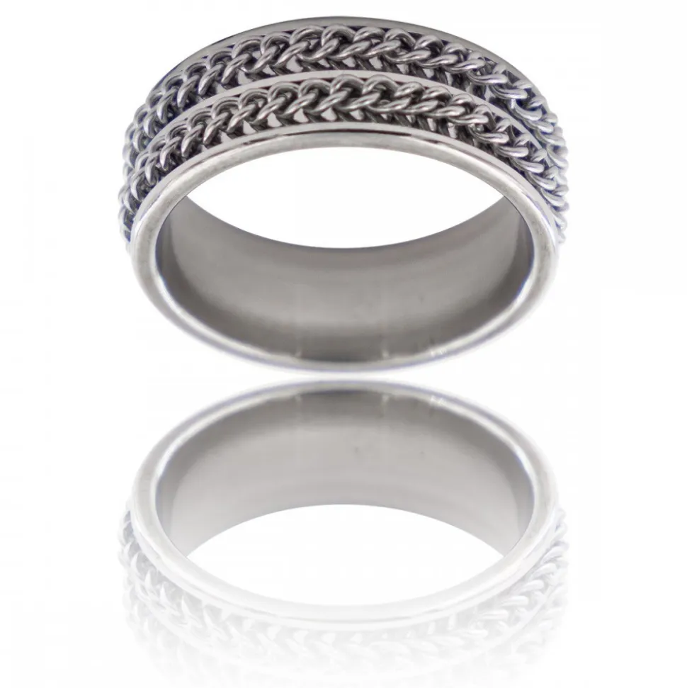 Bague Anneau Homme Acier FOLA