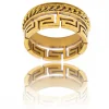 Bague Anneau Homme Acier Doré CALIMA