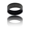 Bague Anneau Homme Acier Noir