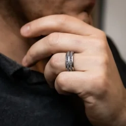 Bague Anneau Homme Acier FOLA
