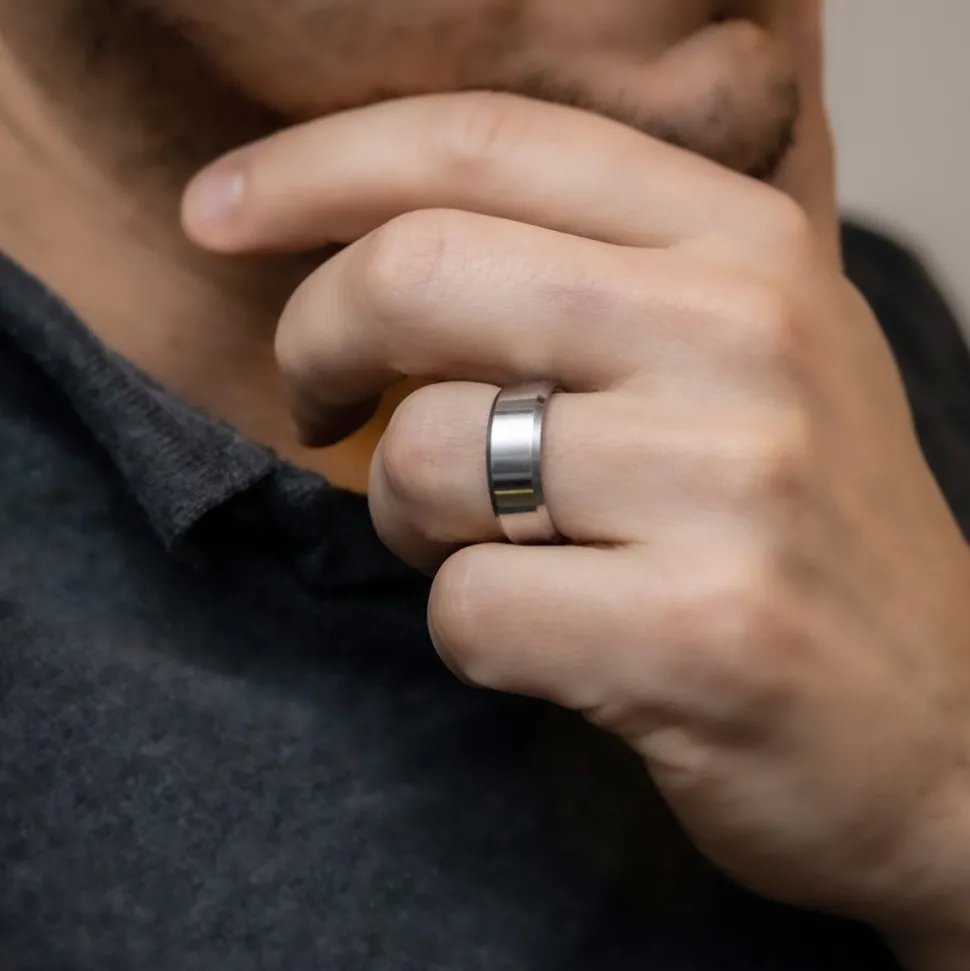 Bague Anneau Homme Acier MA