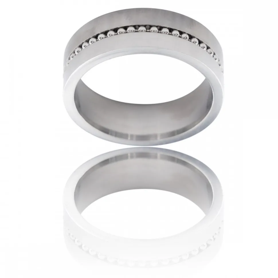 Bague Anneau Homme Fashion Acier