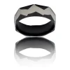 Bague Anneau Pas cher Homme Acier Noir
