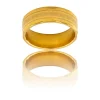 Bague Anneau pour Homme Acier Doré