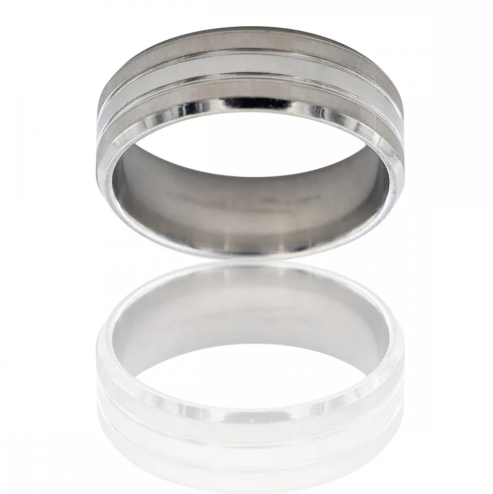 Bague Anneau pour Homme Acier
