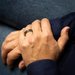 Bague Anneau pour Homme Acier