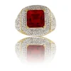 Bague de Femme en Acier Doré Ornée Zirconium