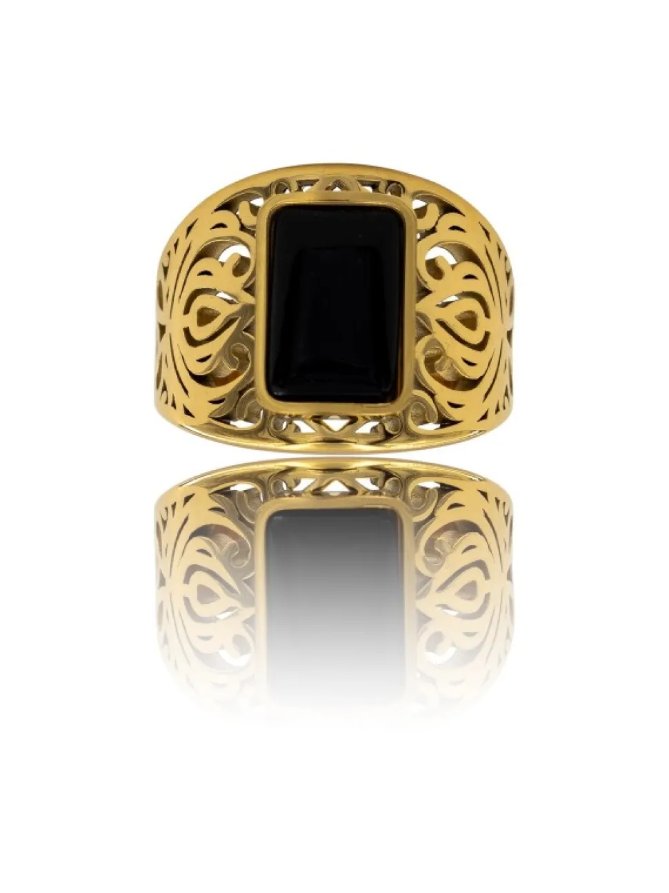 Bague Fashion Femme Acier Couleur Doré