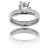 Bague Femme Acier Solitaire DIAMELA