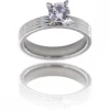Bague Femme Acier Solitaire DIAMELA