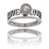 Bague Femme Acier Solitaire LOVA