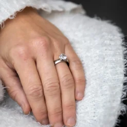 Bague Femme Acier Solitaire DIAMELA