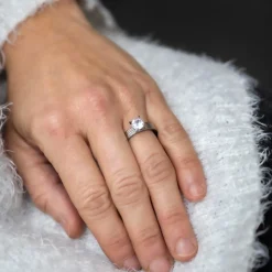 Bague Femme Acier Solitaire DIAMELA