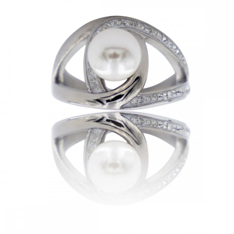 Bague Femme avec Perle Ornée Zirconium MAHONIA