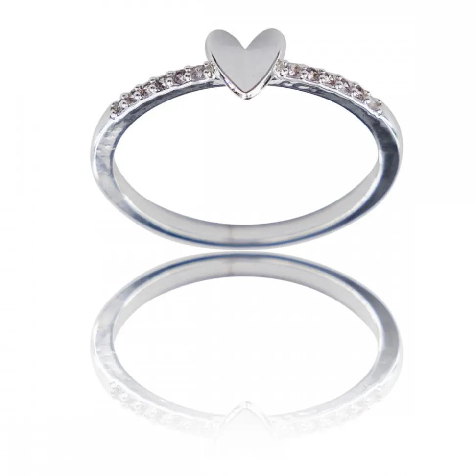 Bague Femme Coeur Ornée de Strass