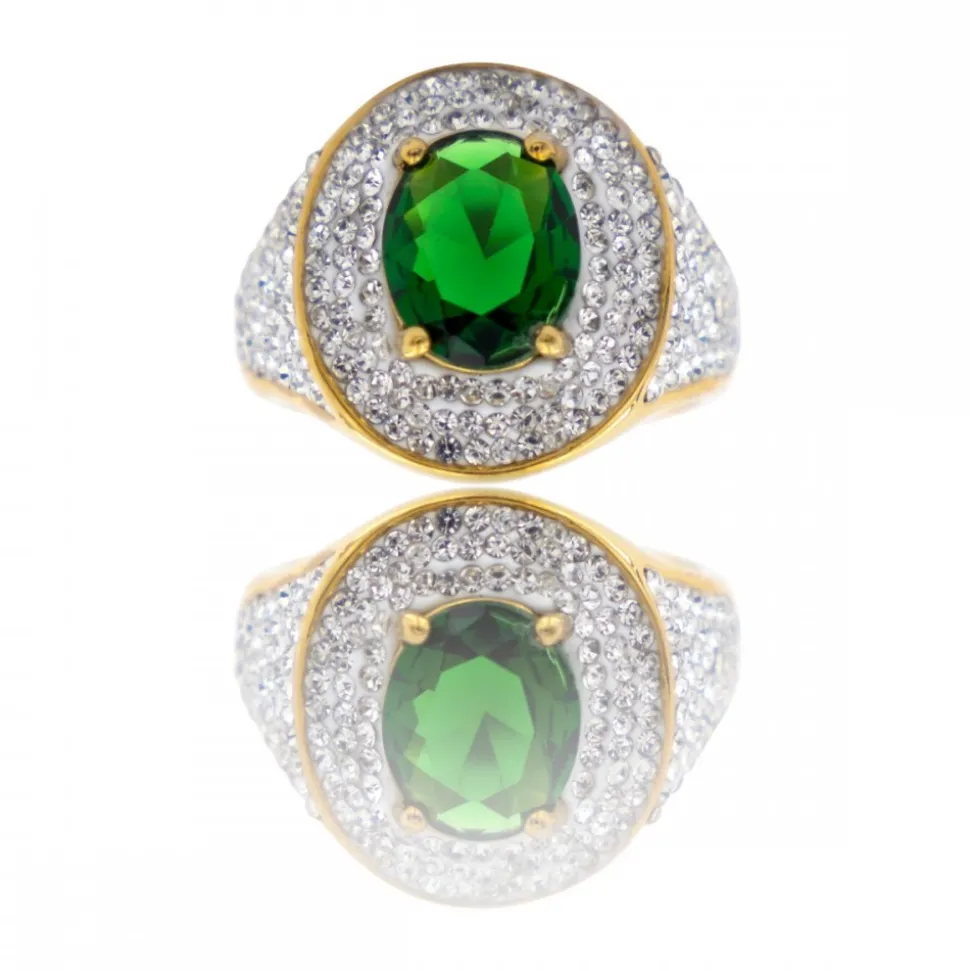 Bague Femme Couleur Dorée Ornée Zirconium VINCA