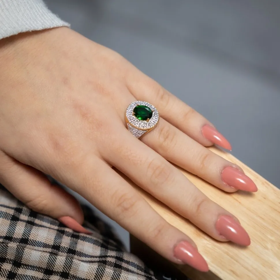 Bague Femme Couleur Dorée Ornée Zirconium VINCA