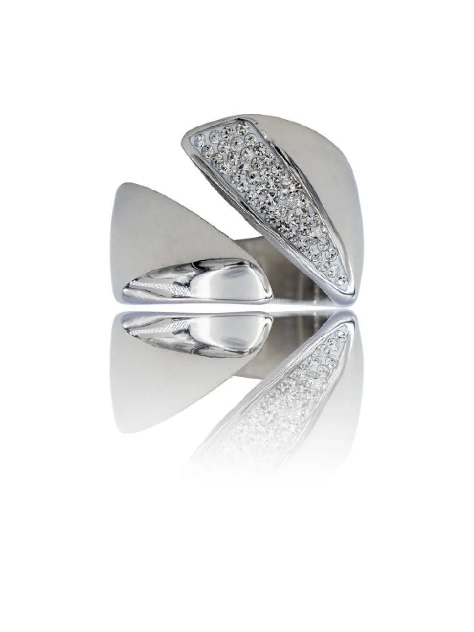 Bague Femme en Acier Ornée de Zirconium