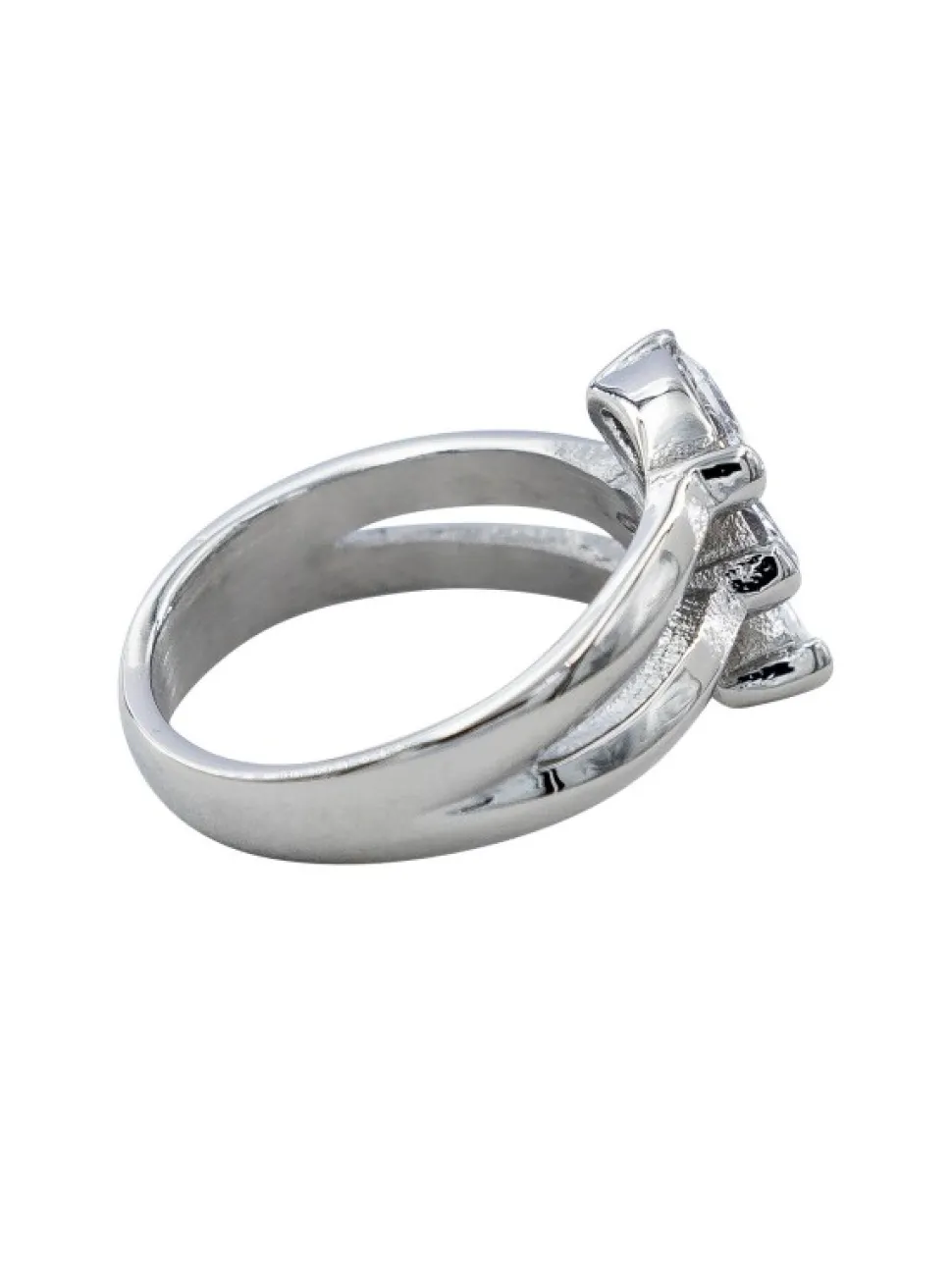 Bague Femme en Acier Ornée Zirconium