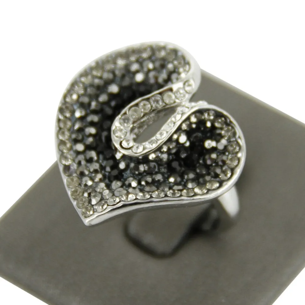 Bague Femme Feuille Strass DAPHNEE
