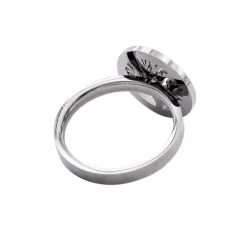 Bague Femme Tendance Acier Ornée Zirconium