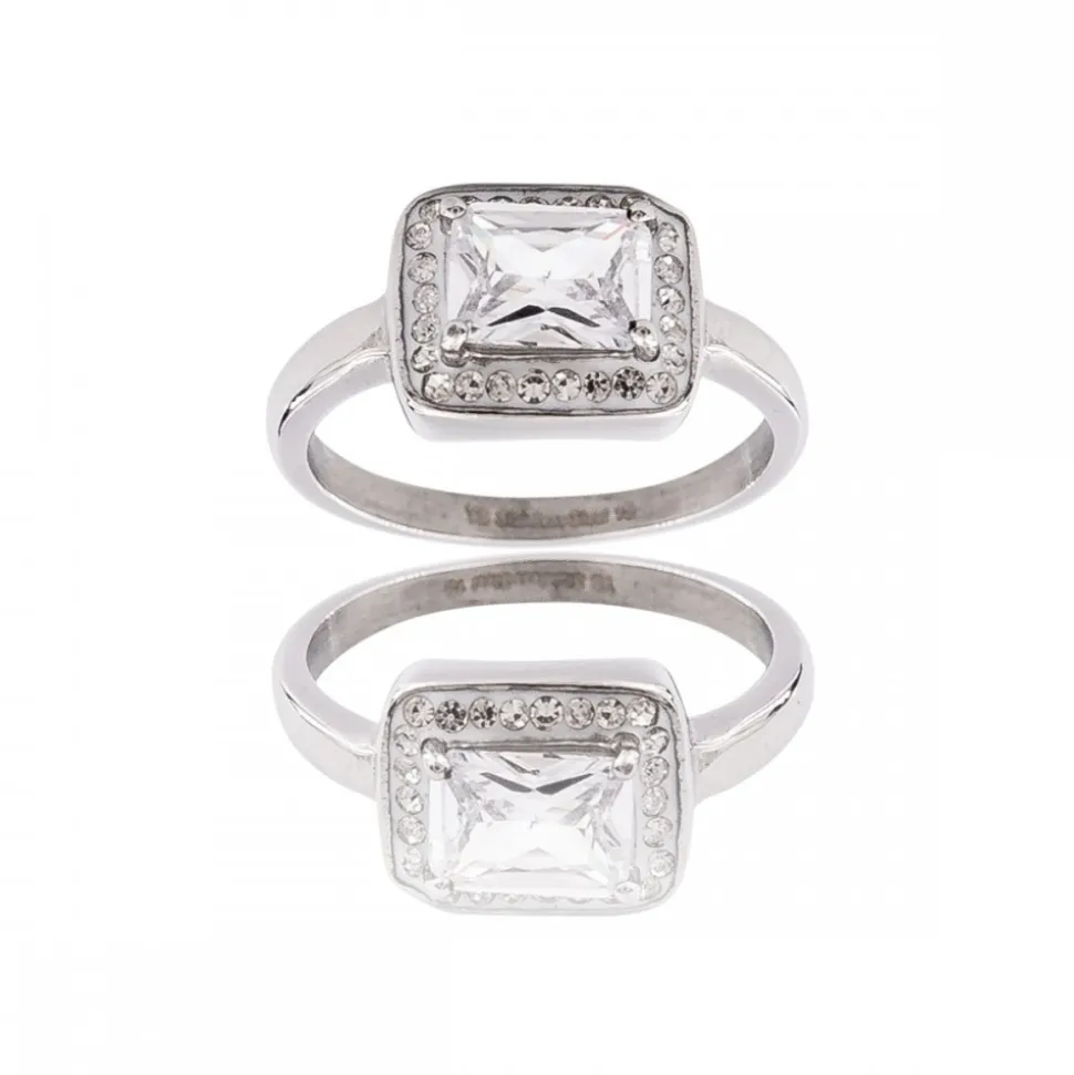 Bague pour Femme Acier Ornée Zirconium