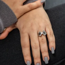 Bague pour Femme Acier Ornée avec Zirconium