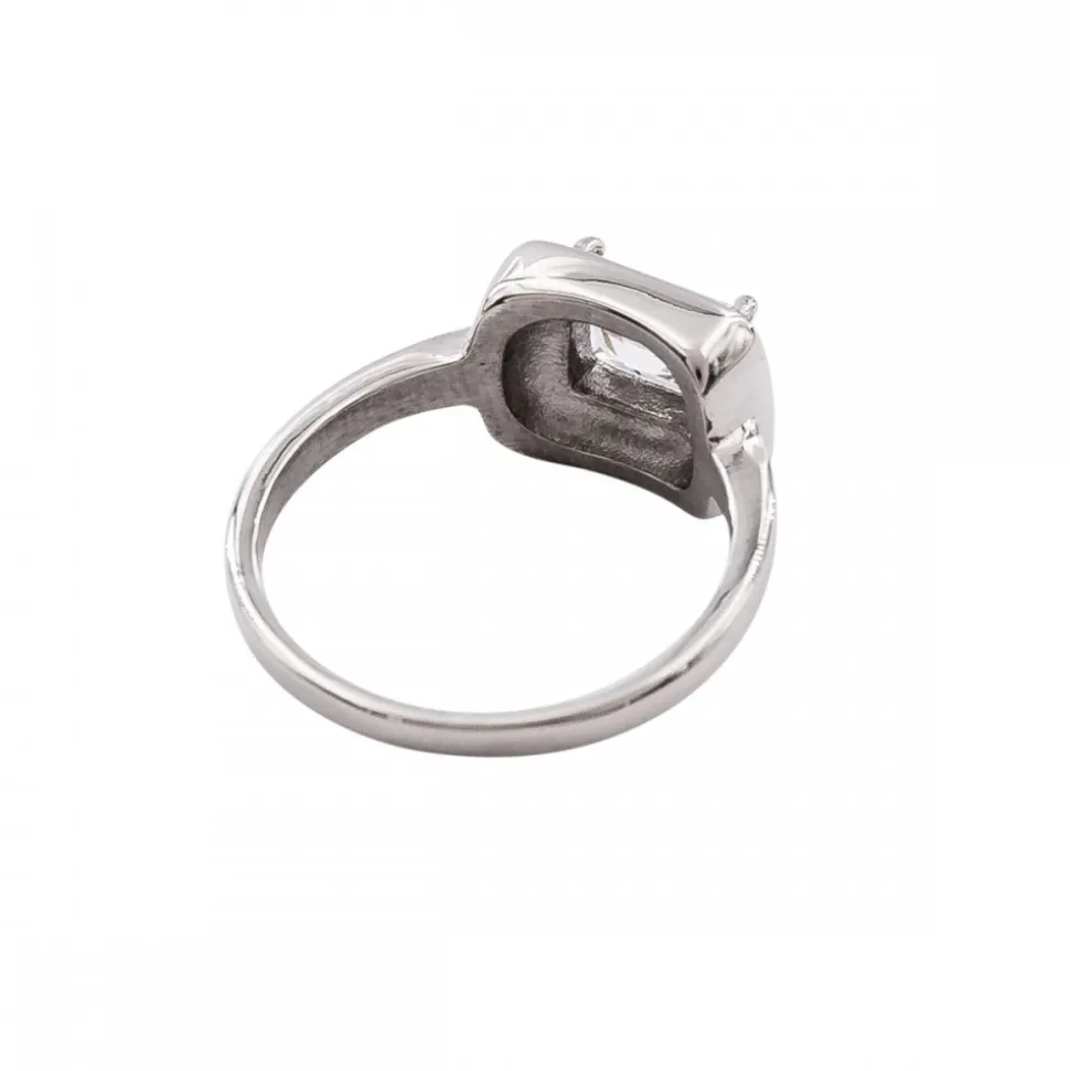 Bague pour Femme Acier Ornée Zirconium