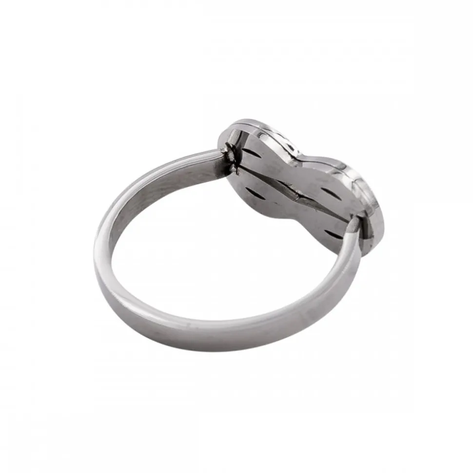 Bague Tendance Femme Acier Ornée Zirconium