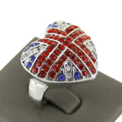 Bague Union Jack Argent Femme DAPHNEE