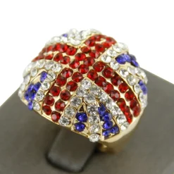 Bague Union Jack Dorée pour Femme DAPHNEE