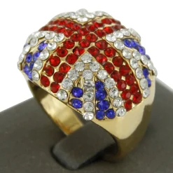 Bague Union Jack Dorée pour Femme DAPHNEE
