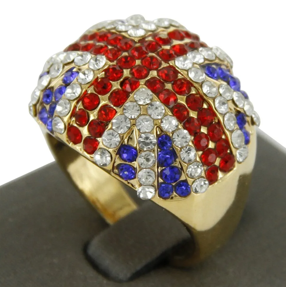 Bague Union Jack Dorée pour Femme DAPHNEE