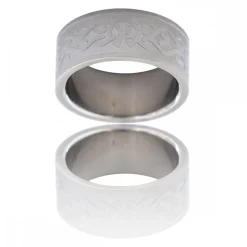 Belle Bague Anneau Homme en Acier HALLERI