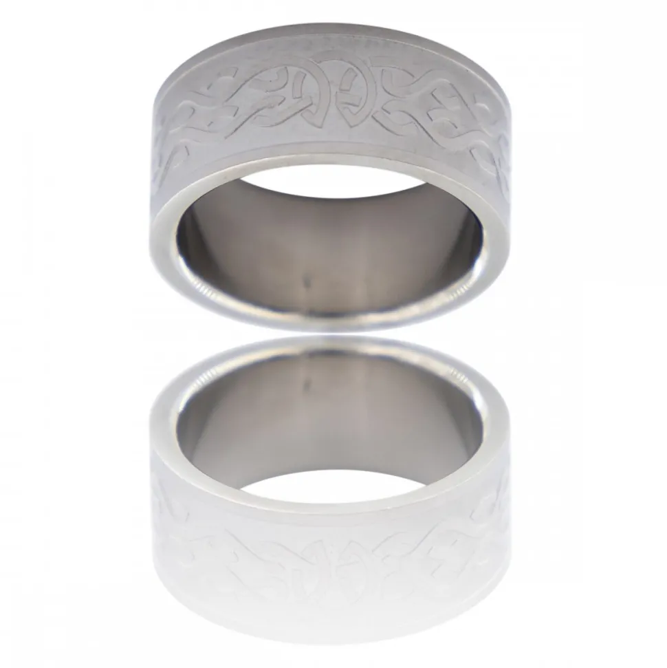 Belle Bague Anneau Homme en Acier HALLERI