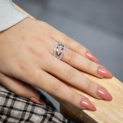 Belle Bague Femme Ornée avec Zirconium HOSTA