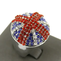 Belle Bague Union Jack Argent Femme DAPHNEE