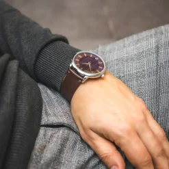 Belle Montre Homme Marron M. JOHN