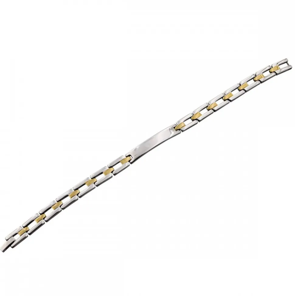 Bracelet Femme Acier Argent Doré