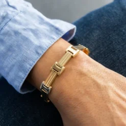 Bracelet pour Homme Acier Doré
