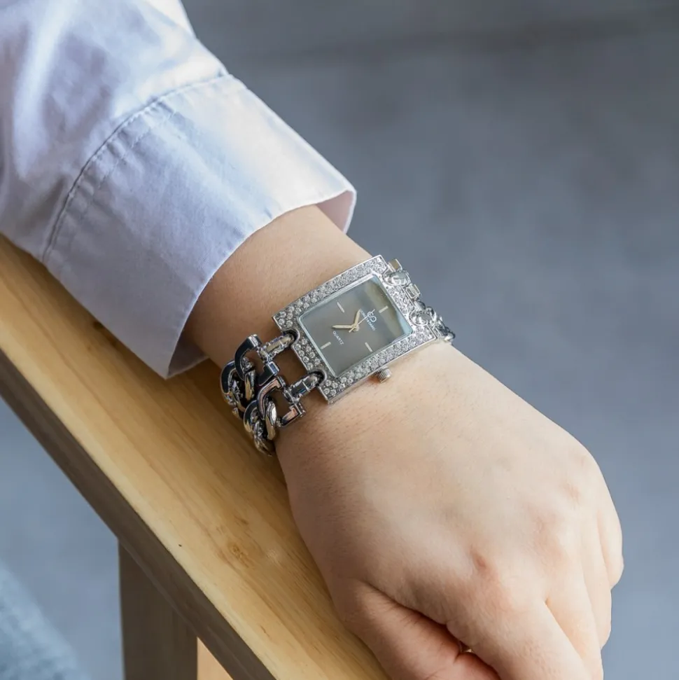 Coffret avec Montre Femme Acier Strass GIORGIO
