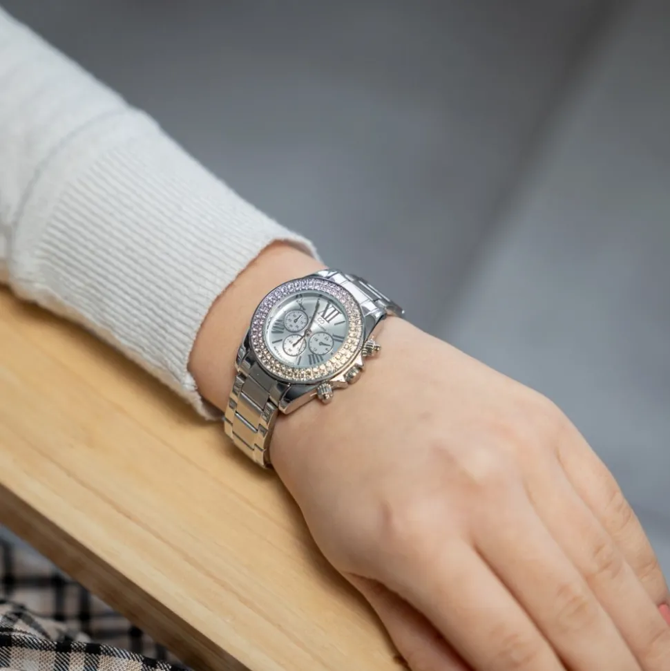Coffret avec Montre Femme Acier Strass GIORGIO