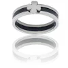 Coffret Bague Femme Céramique Acier Trêfle