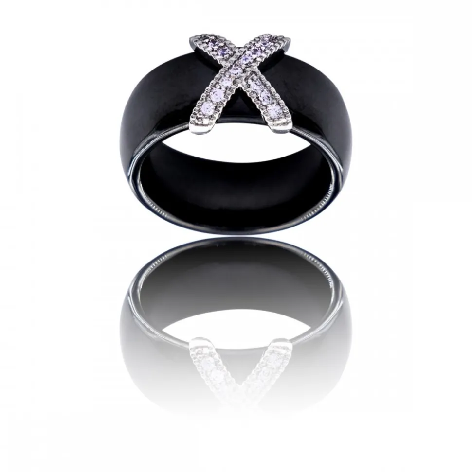 Coffret Bague Femme Fashion Céramique Ornée Zirconium