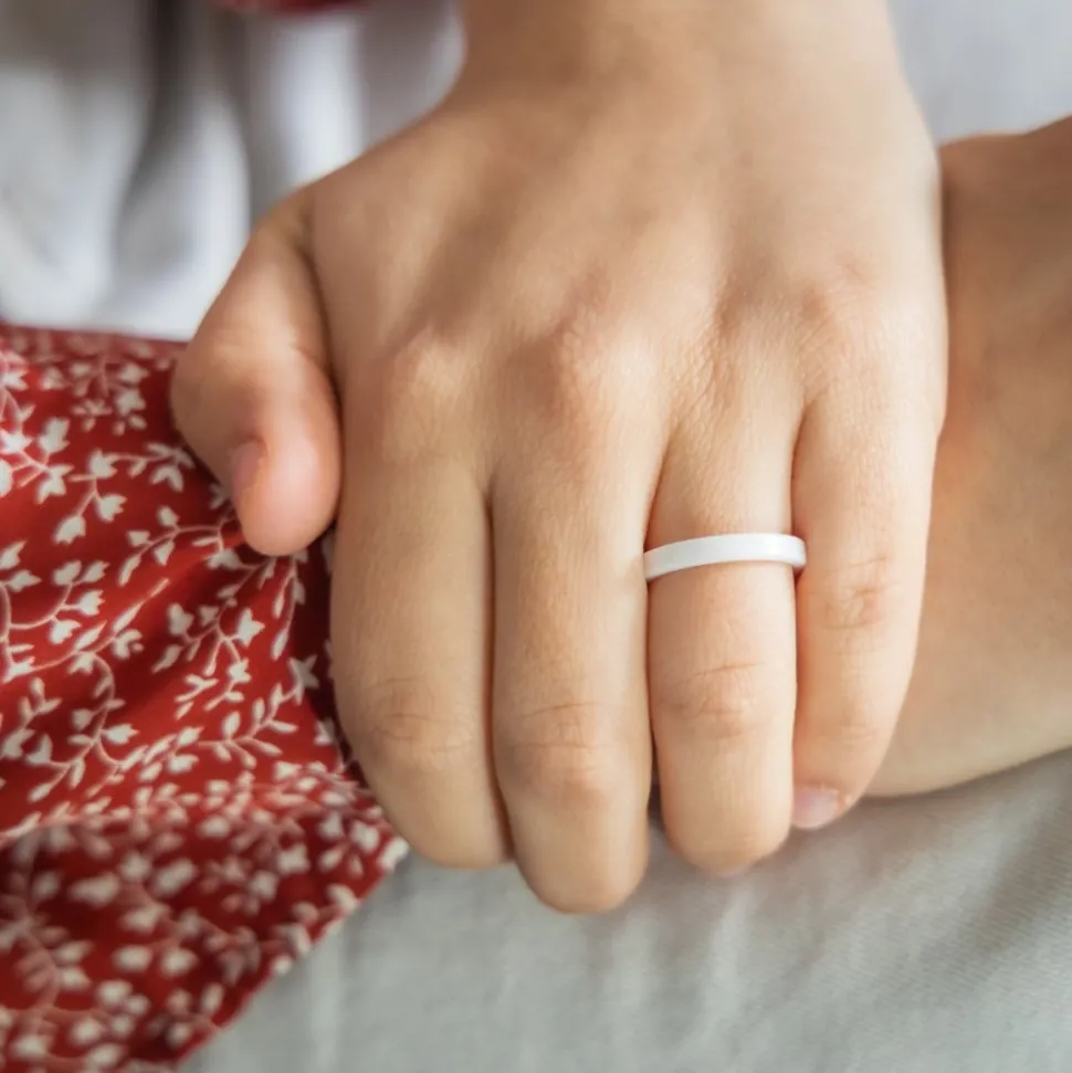 Coffret Bague Femme Originale Trois en Une Céramique Ornée Zirconium