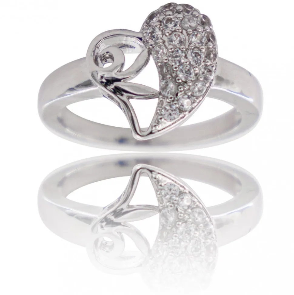 Coffret Bague Femme Rhodium Coeur TUCA