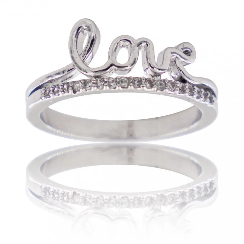 Coffret Bague Femme Rhodium Cœur LOVA