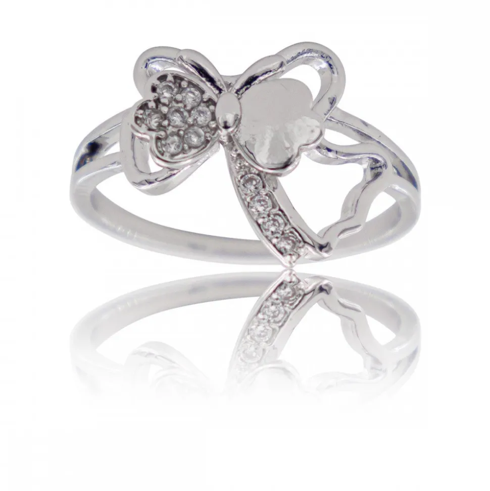 Coffret Bague Femme Rhodium Papillon KIRA